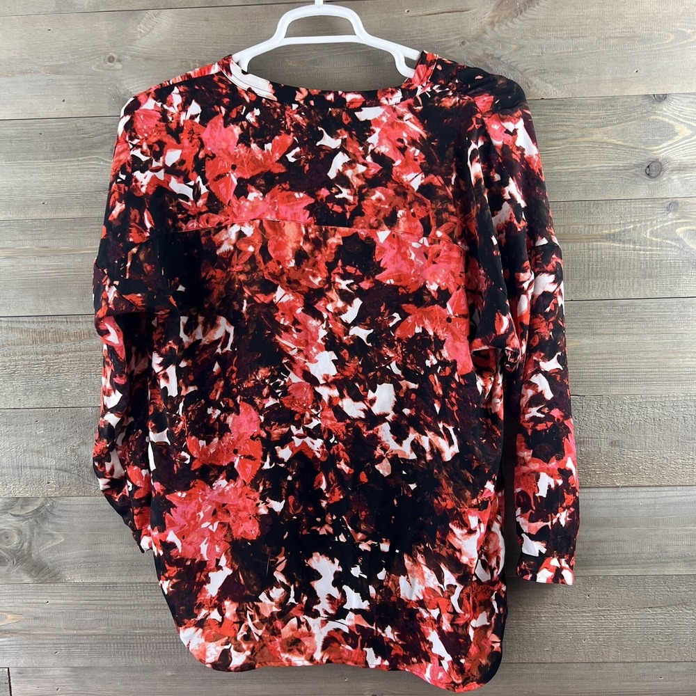 ANA A New Approach Womens Blouse Long Sleeve Vneck Size Petite Large PL - Picture 6 of 8